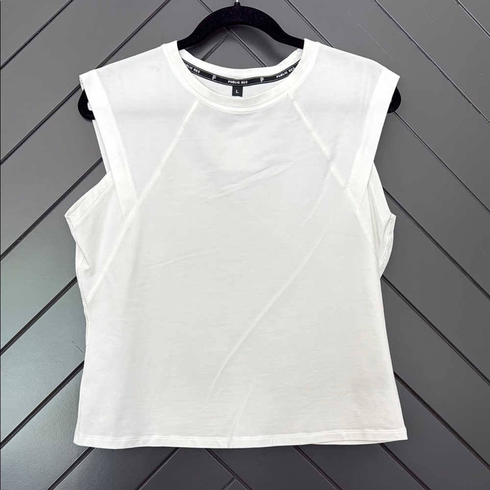 White Sleeveless Top